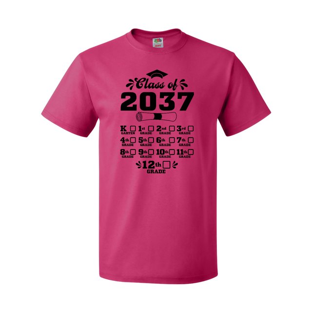 Inktastic Class of 2037 Graduation Checklist T-Shirt