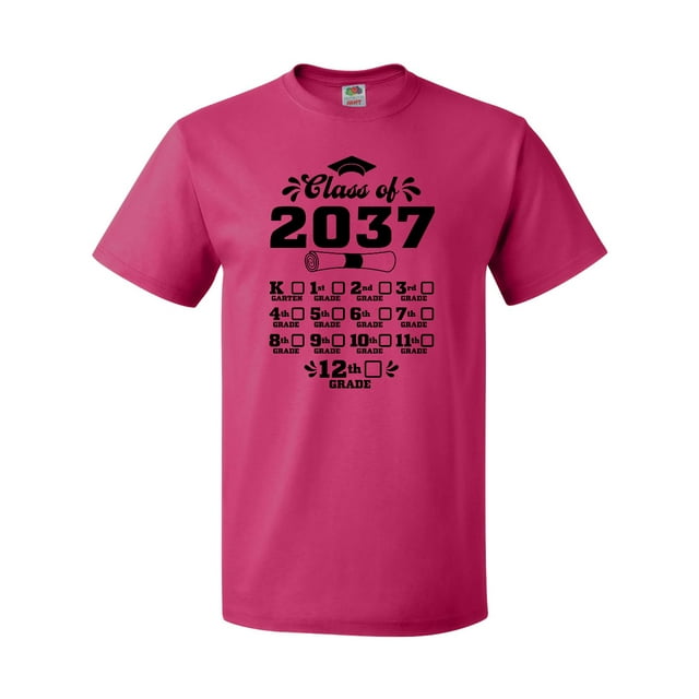 Inktastic Class of 2037 Graduation Checklist T-Shirt