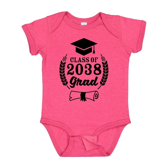 Inktastic Class of 2038 Grad with Diploma and Graduation Cap Boys or Girls Baby Bodysuit