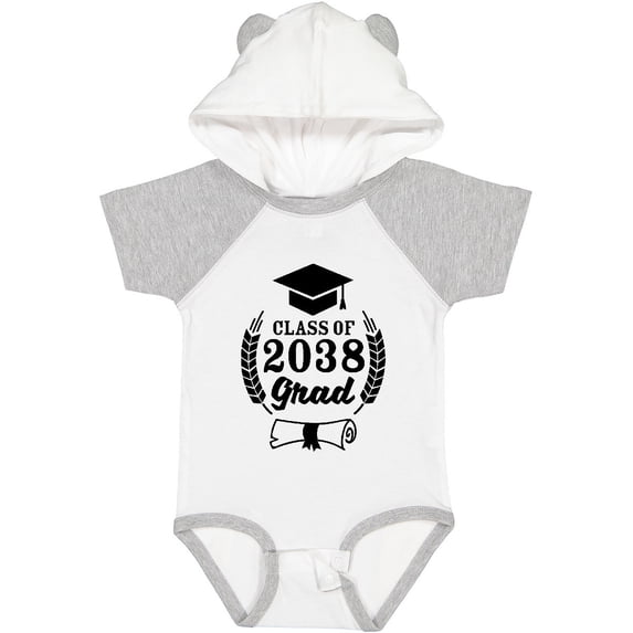 Inktastic Class of 2038 Grad with Diploma and Graduation Cap Boys or Girls Baby Bodysuit