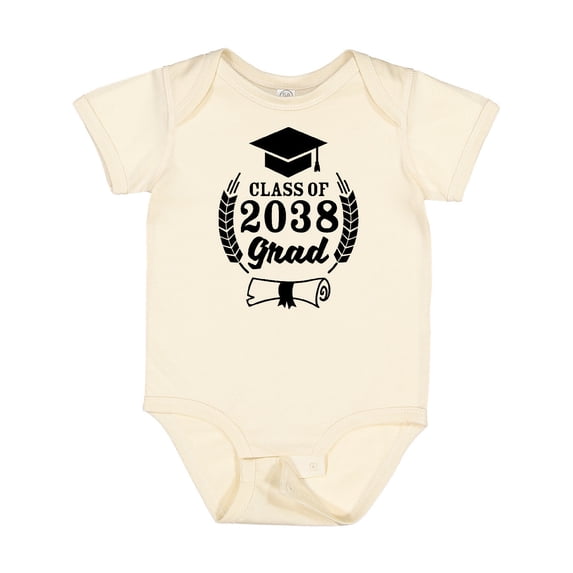 Inktastic Class of 2038 Grad with Diploma and Graduation Cap Boys or Girls Baby Bodysuit