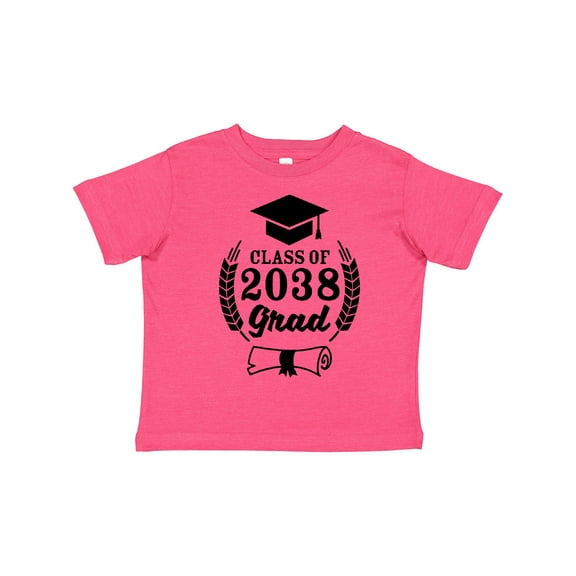 Inktastic Class of 2038 Grad with Diploma and Graduation Cap Boys or Girls Toddler T-Shirt