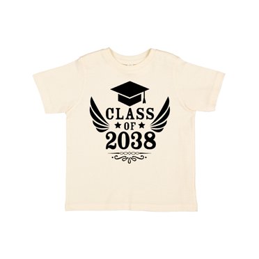 Inktastic Class of 2038 with Graduation Cap and Wings Boys or Girls Toddler T-Shirt