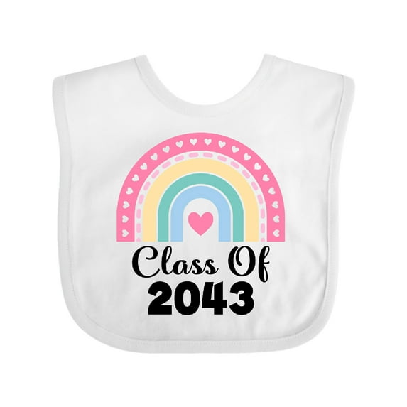 Inktastic Class of 2043 Girls Rainbow Girls Baby Bib
