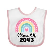 Inktastic Class of 2043 Girls Rainbow Girls Baby Bib
