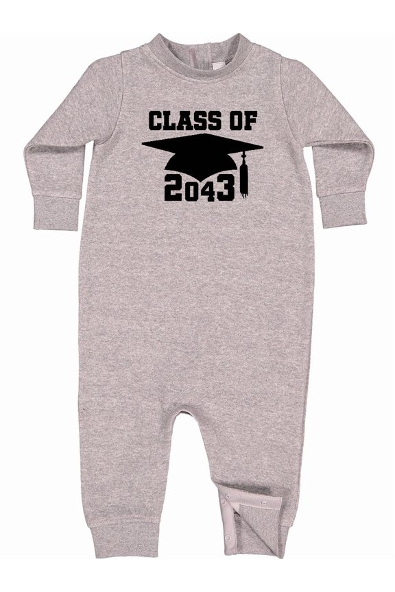Class of 2043 Graduation Baby Fleece Romper