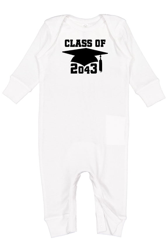 Class of 2043 Graduation Baby Romper Coveralls