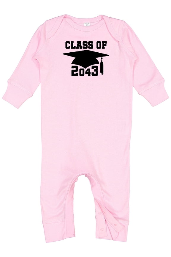 Class of 2043 Graduation Baby Romper Coveralls