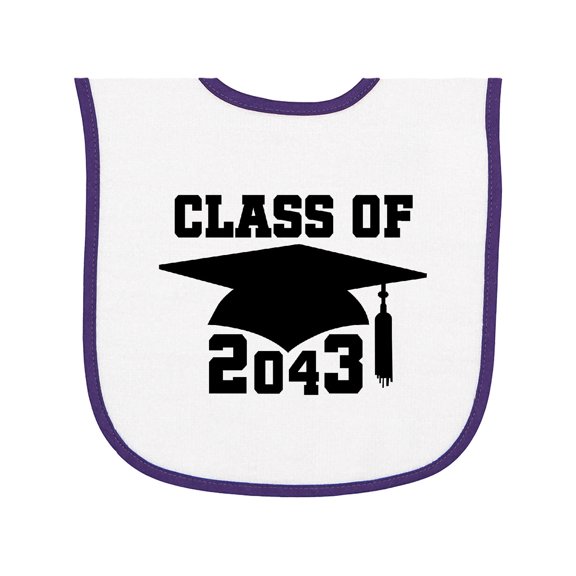 Inktastic Class of 2043 Graduation Baby Terry Cloth Bib