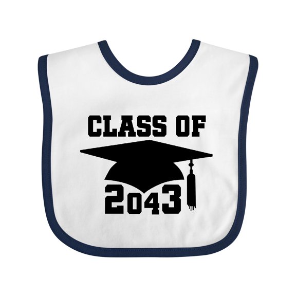 Inktastic Class of 2043 Graduation Boys or Girls Baby Bib