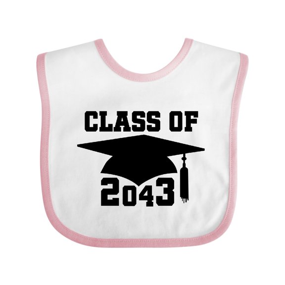 Inktastic Class of 2043 Graduation Boys or Girls Baby Bib