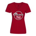 thumbnail image 1 of Inktastic Classic 1960 Birth Year Women's V-Neck T-Shirt, 1 of 5