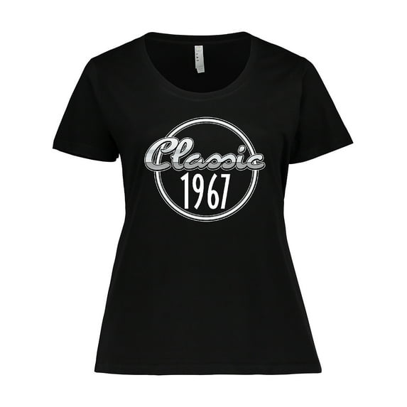 Inktastic Classic 1967 Birth Year Women's Plus Size T-Shirt