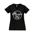 thumbnail image 1 of Inktastic Classic 1967 Birth Year Women's Plus Size V-Neck T-Shirt, 1 of 5