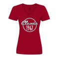 thumbnail image 1 of Inktastic Classic 1967 Birth Year Women's V-Neck T-Shirt, 1 of 5
