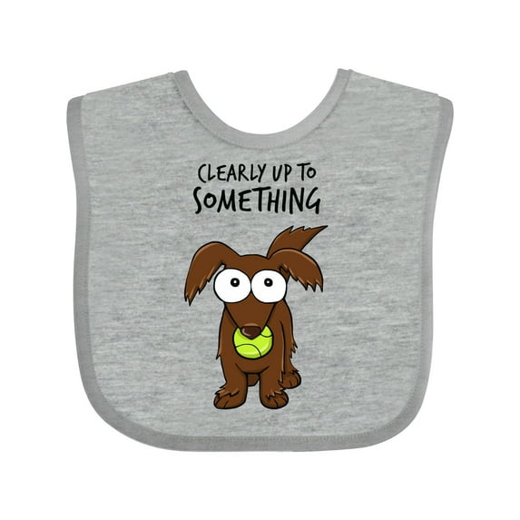Inktastic Clearly Up to Something-long Haired Dachshund Boys or Girls Baby Bib