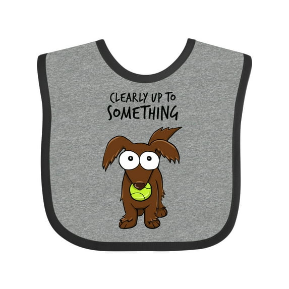Inktastic Clearly Up to Something-long Haired Dachshund Boys or Girls Baby Bib