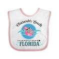 thumbnail image 1 of Inktastic Clearwater Beach Florida Trip Girls Baby Bib, 1 of 4