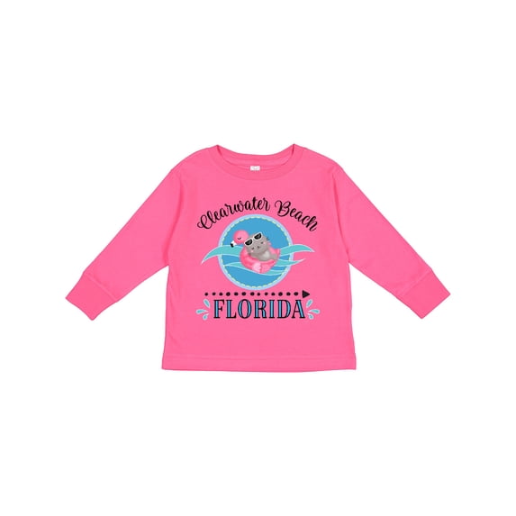 Inktastic Clearwater Beach Florida Trip Girls Long Sleeve Toddler T-Shirt