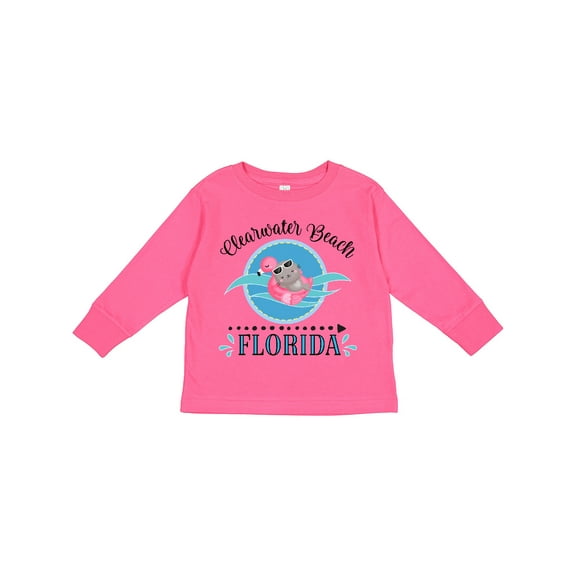 Inktastic Clearwater Beach Florida Trip Girls Long Sleeve Toddler T-Shirt