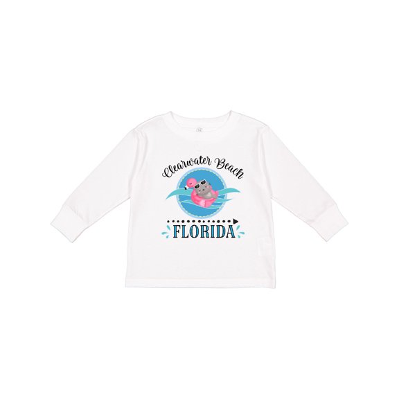 Inktastic Clearwater Beach Florida Trip Girls Long Sleeve Toddler T-Shirt
