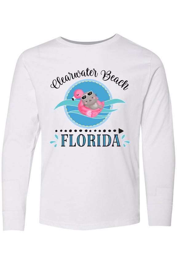 Clearwater Beach Florida Trip Long Sleeve Youth T-Shirt