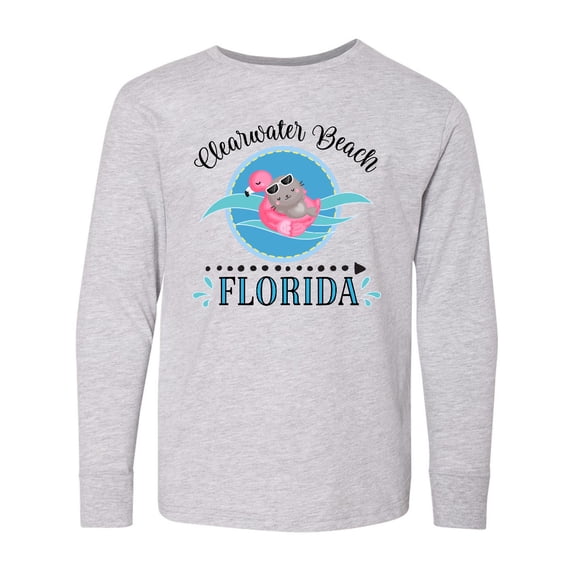 Inktastic Clearwater Beach Florida Trip Long Sleeve Youth T-Shirt