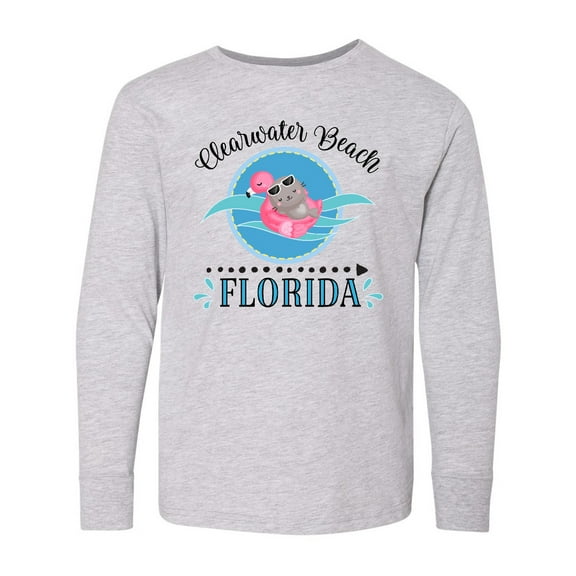 Inktastic Clearwater Beach Florida Trip Long Sleeve Youth T-Shirt