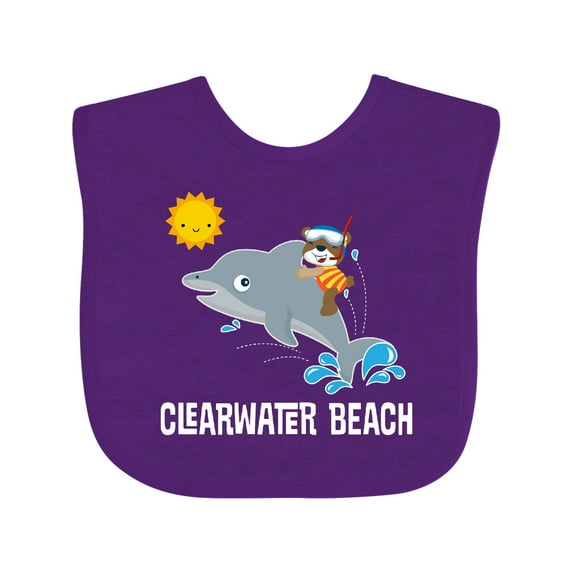 Inktastic Clearwater Beach Florida Vacation Boys or Girls Baby Bib