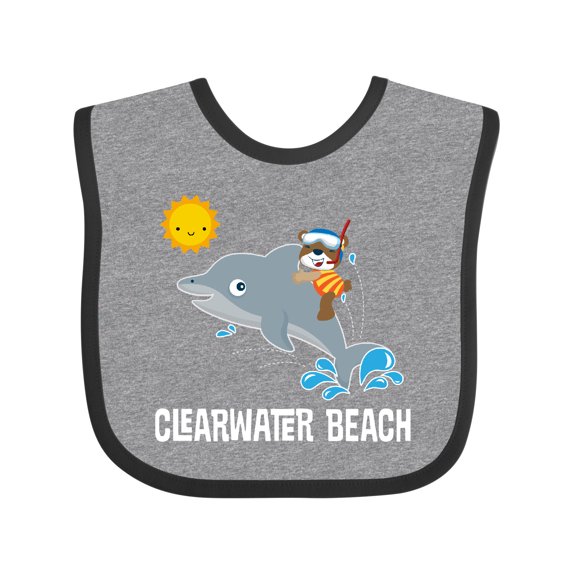 Inktastic Clearwater Beach Florida Vacation Boys or Girls Baby Bib