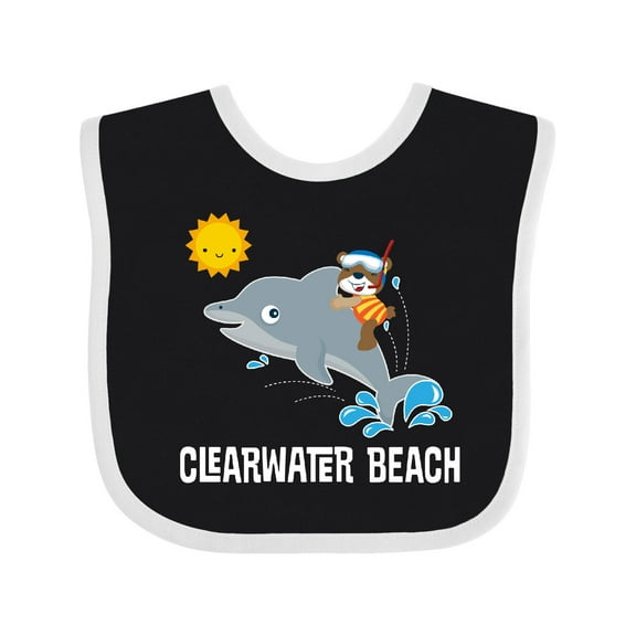 Inktastic Clearwater Beach Florida Vacation Boys or Girls Baby Bib