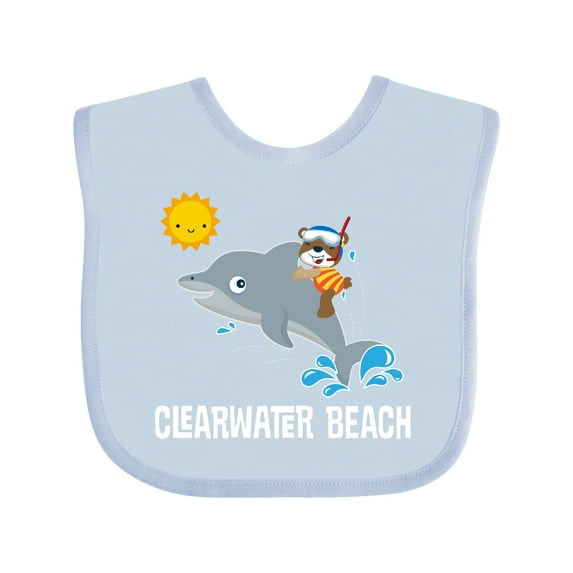 Inktastic Clearwater Beach Florida Vacation Boys or Girls Baby Bib