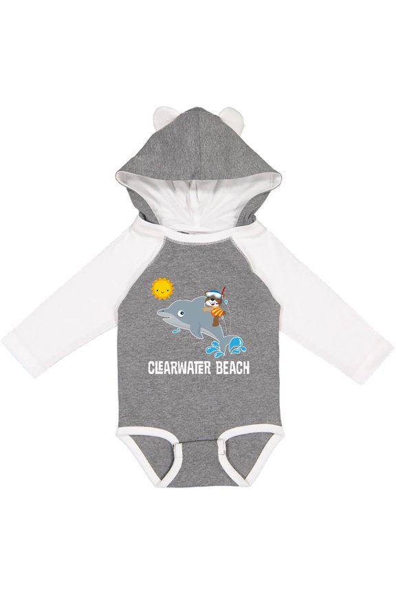 Clearwater Beach Florida Vacation Boys or Girls Long Sleeve Baby Bodysuit