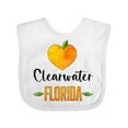 thumbnail image 1 of Inktastic Clearwater Florida Orange in Heart Boys or Girls Baby Bib, 1 of 4
