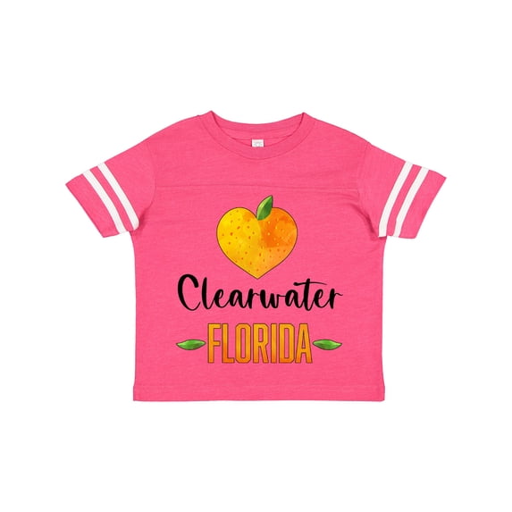 Inktastic Clearwater Florida Orange in Heart Boys or Girls Toddler T-Shirt