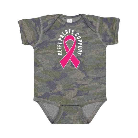 Inktastic Cleft Palate Cleft Lip Ribbon Support Boys or Girls Baby Bodysuit