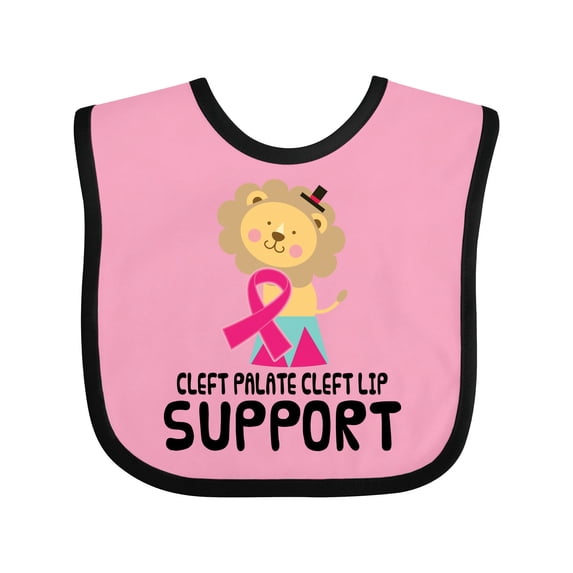 Inktastic Cleft Palate Cleft Lip Support Lion Boys or Girls Baby Bib