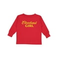 thumbnail image 1 of Inktastic Cleveland Girl gold Boys or Girls Long Sleeve Toddler T-Shirt, 1 of 5
