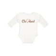 thumbnail image 1 of Inktastic Cleveland Heart Cursive Orange Boys or Girls Long Sleeve Baby Bodysuit, 1 of 5
