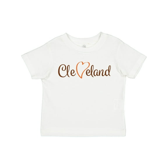 Inktastic Cleveland Heart Cursive Orange Boys or Girls Toddler T-Shirt