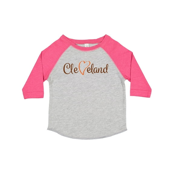 Inktastic Cleveland Heart Cursive Orange Boys or Girls Toddler T-Shirt
