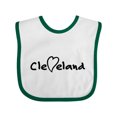 thumbnail image 1 of Inktastic Cleveland Heart Handwriting Black Boys or Girls Baby Bib, 1 of 4