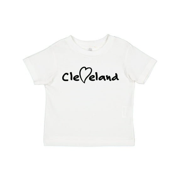 Inktastic Cleveland Heart Handwriting Black Boys or Girls Toddler T-Shirt