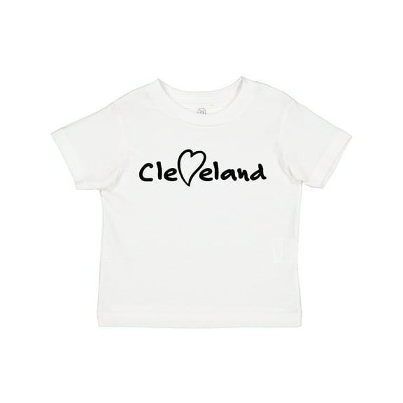 Inktastic Cleveland Heart Handwriting Black Boys or Girls Toddler T-Shirt