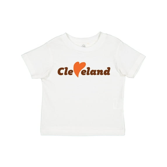 Inktastic Cleveland Heart Solid Orange Boys or Girls Toddler T-Shirt