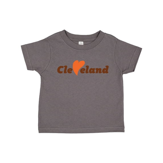 Inktastic Cleveland Heart Solid Orange Boys or Girls Toddler T-Shirt