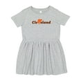 thumbnail image 1 of Inktastic Cleveland Heart Solid Orange Girls Toddler Dress, 1 of 5