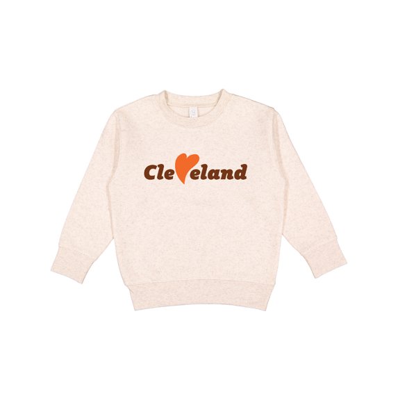 Inktastic Cleveland Heart Solid Orange Toddler Sweatshirt