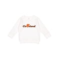 thumbnail image 1 of Inktastic Cleveland Heart Solid Orange Toddler Sweatshirt, 1 of 4