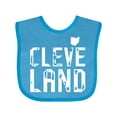 thumbnail image 1 of Inktastic Cleveland, Ohio Distressed Font Boys or Girls Baby Bib, 1 of 4